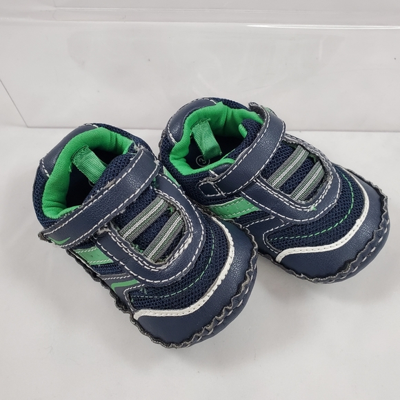 Koala Kids Navy and Green Sneakers with Velcro - Picture 3 of 8